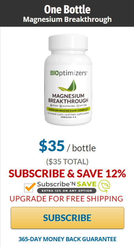 BiOptimizers Magnesium Breakthrough Pricing